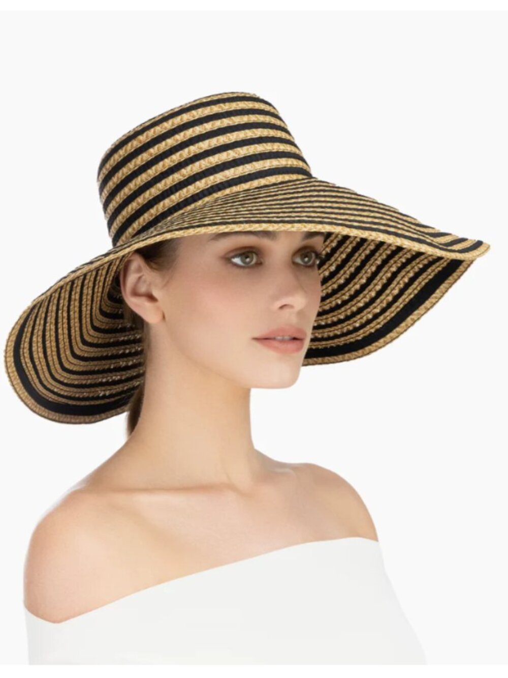 NWT Eric Javits Women’s Margot Straw Hat Packable
